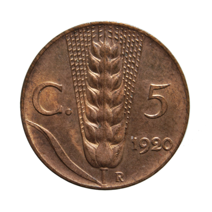 5 centesimi 1920 Spiga - Roma - Vittorio Emanuele III - Regno d'Italia - SPL+ - immagine 2