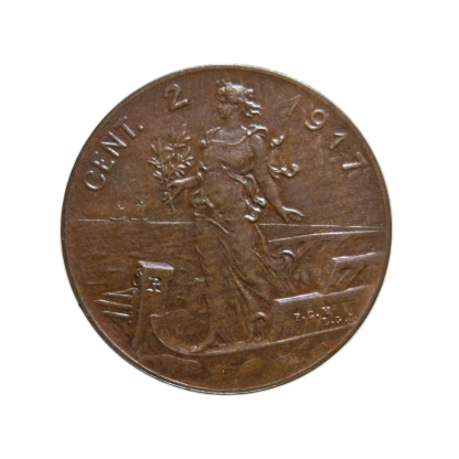 2 centesimi 1917 Prora - Roma - Vittorio Emanuele III - Regno d'Italia - FDC - immagine 2