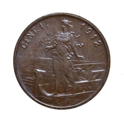 1 centesimo 1912 Prora - Roma - Vittorio Emanuele III - Regno d'Italia - qFDC - immagine 2
