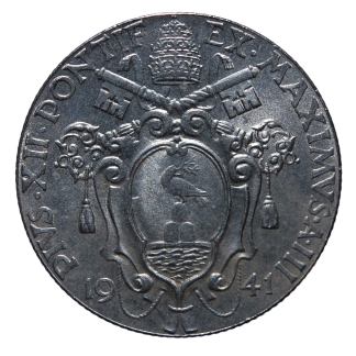 1 Lira 1941 I tipo - Roma - Pio XII - Città del Vaticano - qFDC