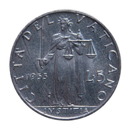 5 lire 1953 - Roma - Pio XII - Città del Vaticano - FDC - immagine 2