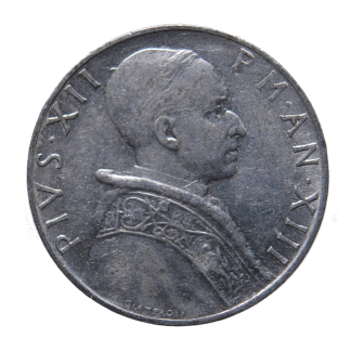 5 lire 1951 - Roma - Pio XII - Città del Vaticano - BB-SPL