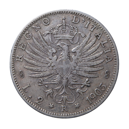 2 lire 1905 - Roma - Vittorio Emanuele III - Regno d'Italia - qBB - immagine 2