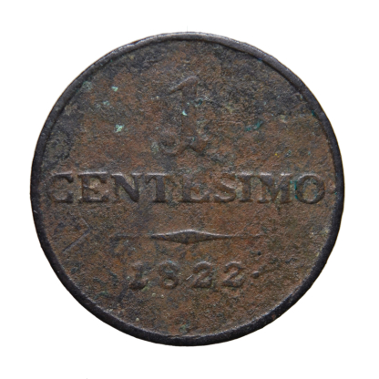 1 centesimo 1822 - Milano - Francesco I d'Asburgo Lorena - MB-BB - immagine 2