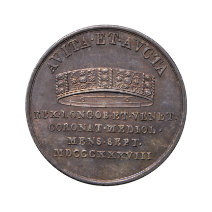 Gettone da mezza lira 1838 - Ferdinando I d'Asburgo Lorena - Milano - FDC - immagine 2