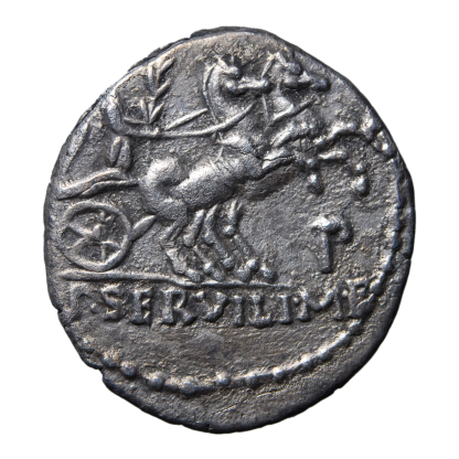 P. Servilius M.f. Rullus - Denario - 100 a.C. - qBB - immagine 2
