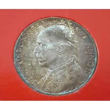 5 lire 1940 I tipo - Roma - Pio XII - Città del Vaticano - FDC