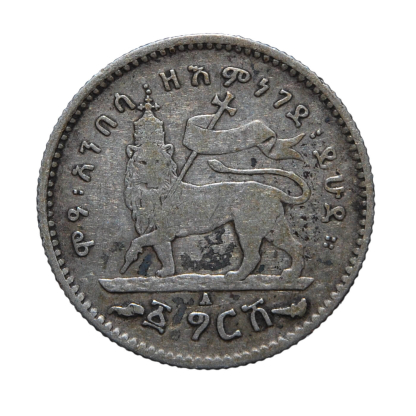 1 gersh 1895 (1903) - Parigi - Menelik II - Etiopia - MB-BB - immagine 2