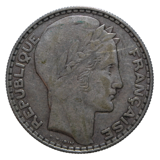 20 franchi 1929 - Repubblica Francese - Parigi - qBB/BB