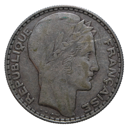 20 franchi 1929 - Repubblica Francese - Parigi - qBB/BB