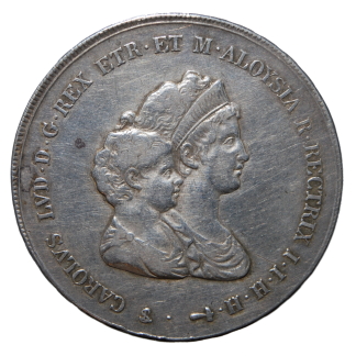 Dena 1807 II tipo - Firenze - Carlo Ludovico di Borbone -Regno d'Etruria- BB/BB+