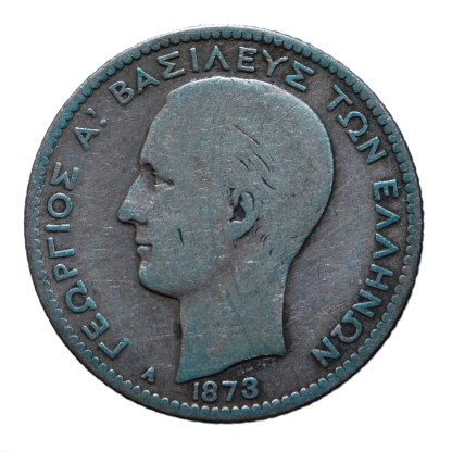 1 dracma 1873 - Parigi - Giorgio I - Grecia - MB-BB