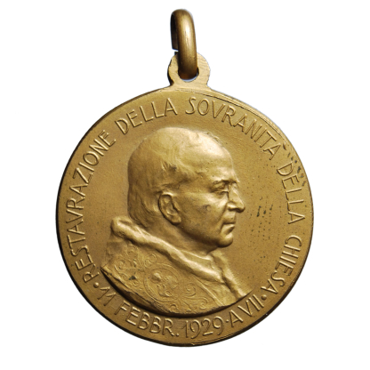 Pio XI - Vittorio Emanuele III - Medaglia 1929 - qFDC - immagine 2