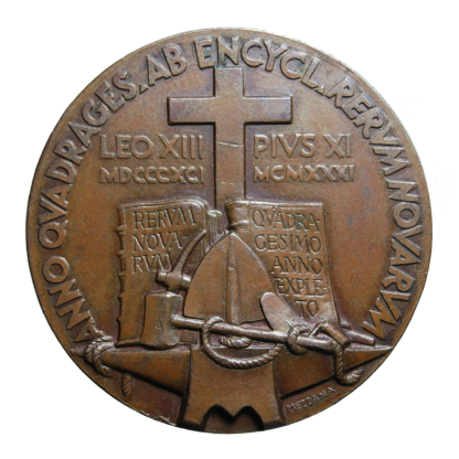 Pio XI - Medaglia 1931 - Rerum Novarum - qFDC - immagine 2