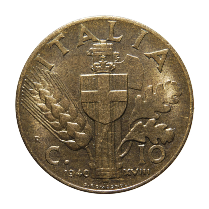 10 centesimi 1940 Impero - Roma - Vittorio Emanuele III - Regno d'Italia - FDC - immagine 2
