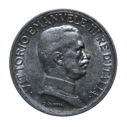 1 Lira 1917 Quadriga briosa - Roma - Vittorio Emanuele III - Regno d'Italia -BB+