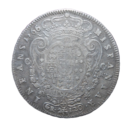120 Grana 1766 - Napoli - Ferdinando IV di Borbone - Zecche Italiane - MB-BB - immagine 2