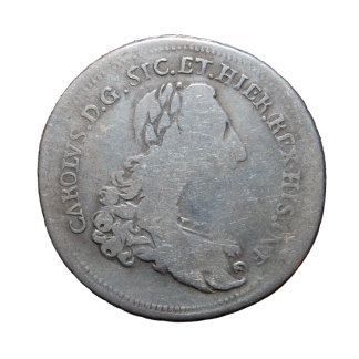6 Tarì 1735 Incoronazione - Palermo - Carlo di Borbone - Regno Sicilia - MB+/BB