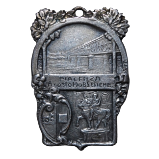 Piacenza - Medaglia 1908 - Concorso Nazionale Ginnastico Straordinario - BB+