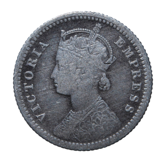 1/4 di rupia 1890 - Calcutta - Vittoria - India britannica - MB+/BB