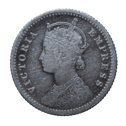 1/4 di rupia 1890 - Calcutta - Vittoria - India britannica - MB+/BB