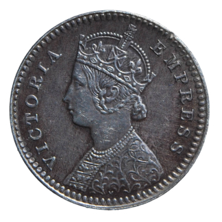 2 anna 1886 - Calcutta - Vittoria - India britannica - qSPL